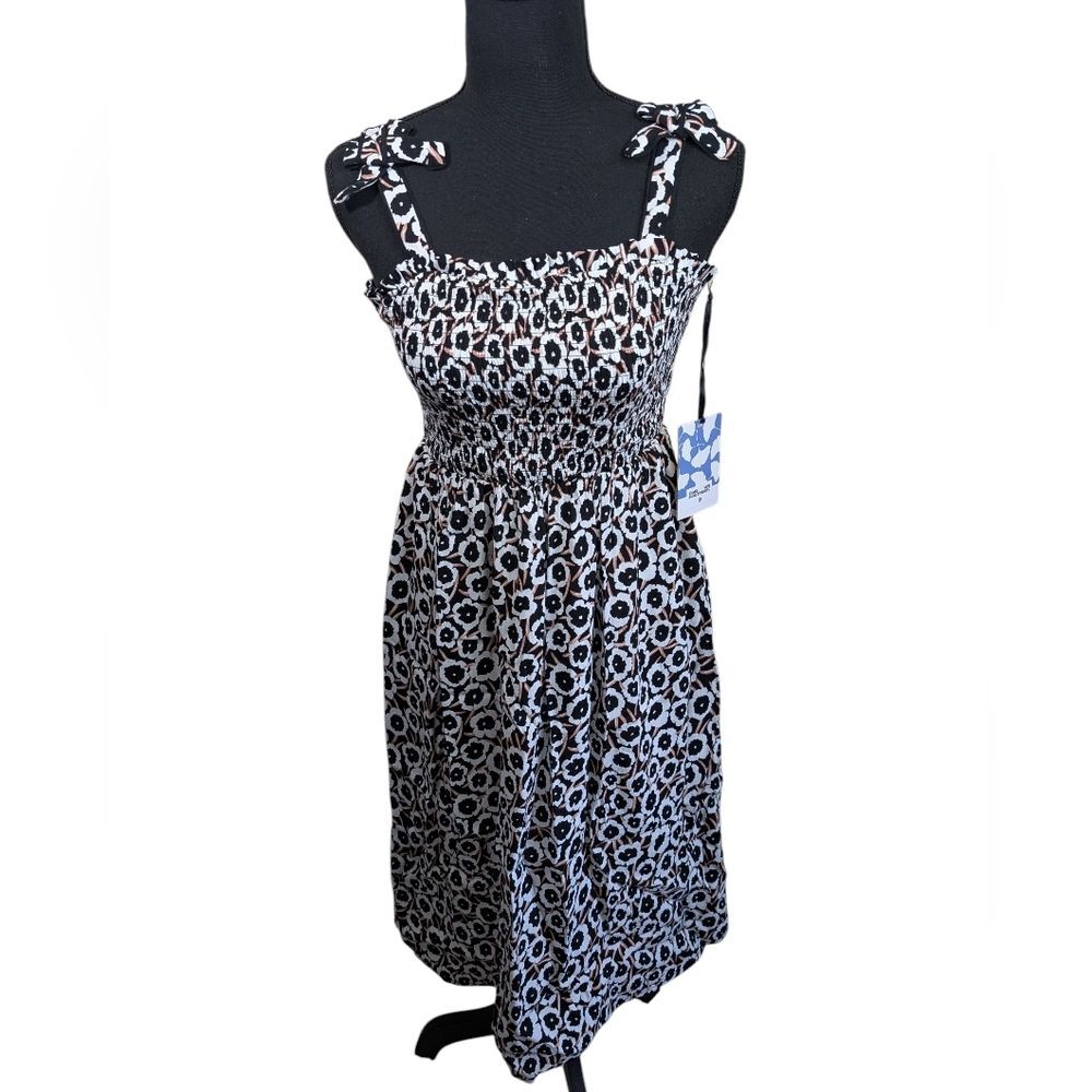 Diane Von Furstenberg DVF X Target Midi Dress Poppy Smocked Pockets Large 10/12